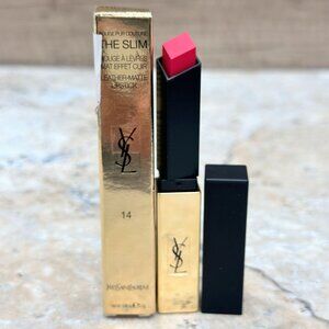 YSL Rouge Pur Couture The Slim Lipstick #14 Corail Leather Matte 0.08oz